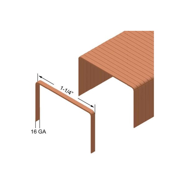 Prebena 16 Gauge Staple - 5/8in Length - 1-1/4in Crown - Liquor finish - Pkg of 10000 R16CLF - main